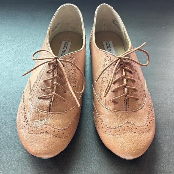 Steve Madden Tan Leather Oxfords NWOT - Picture 2 of 10